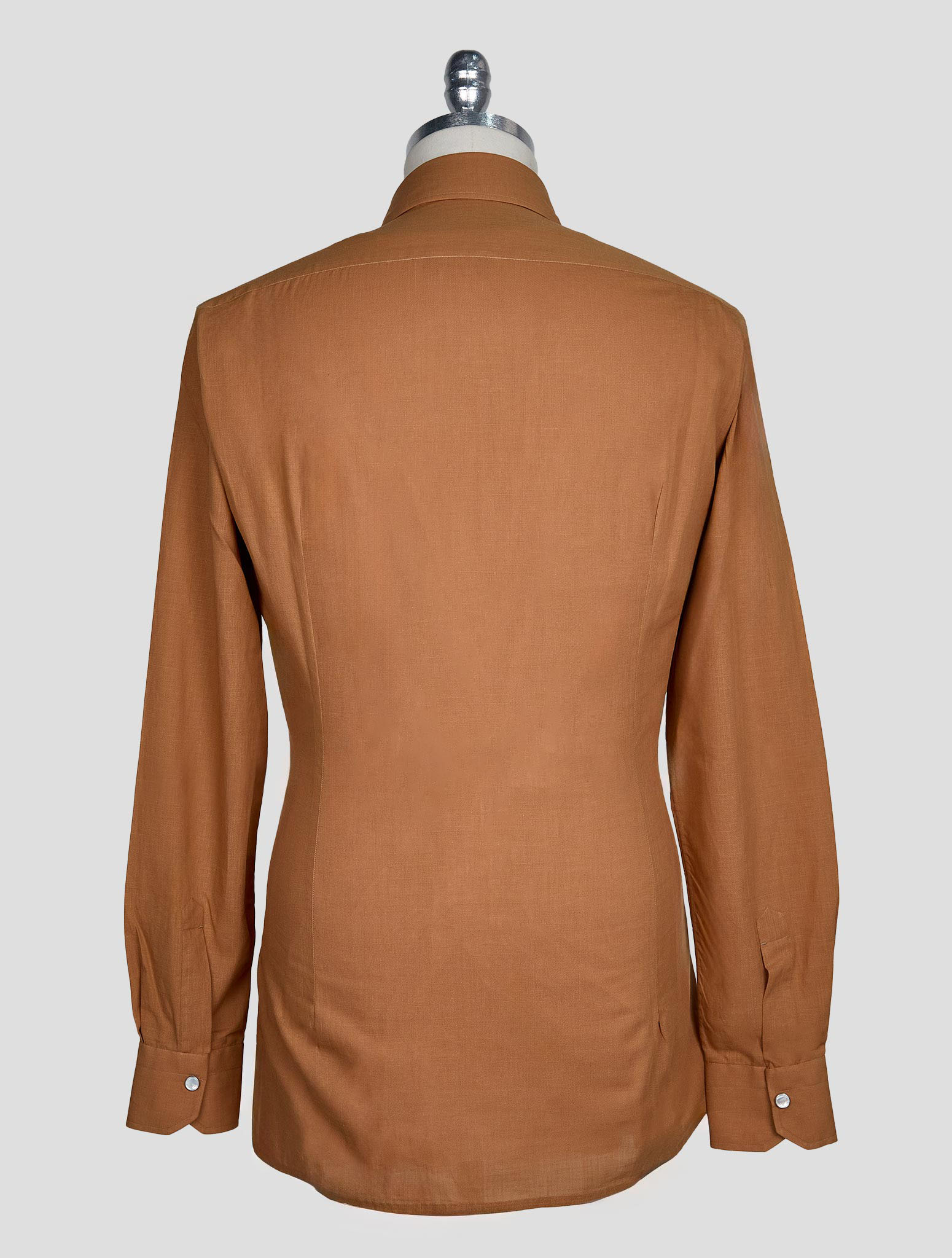 Kiton Коричневая хлопковая рубашка