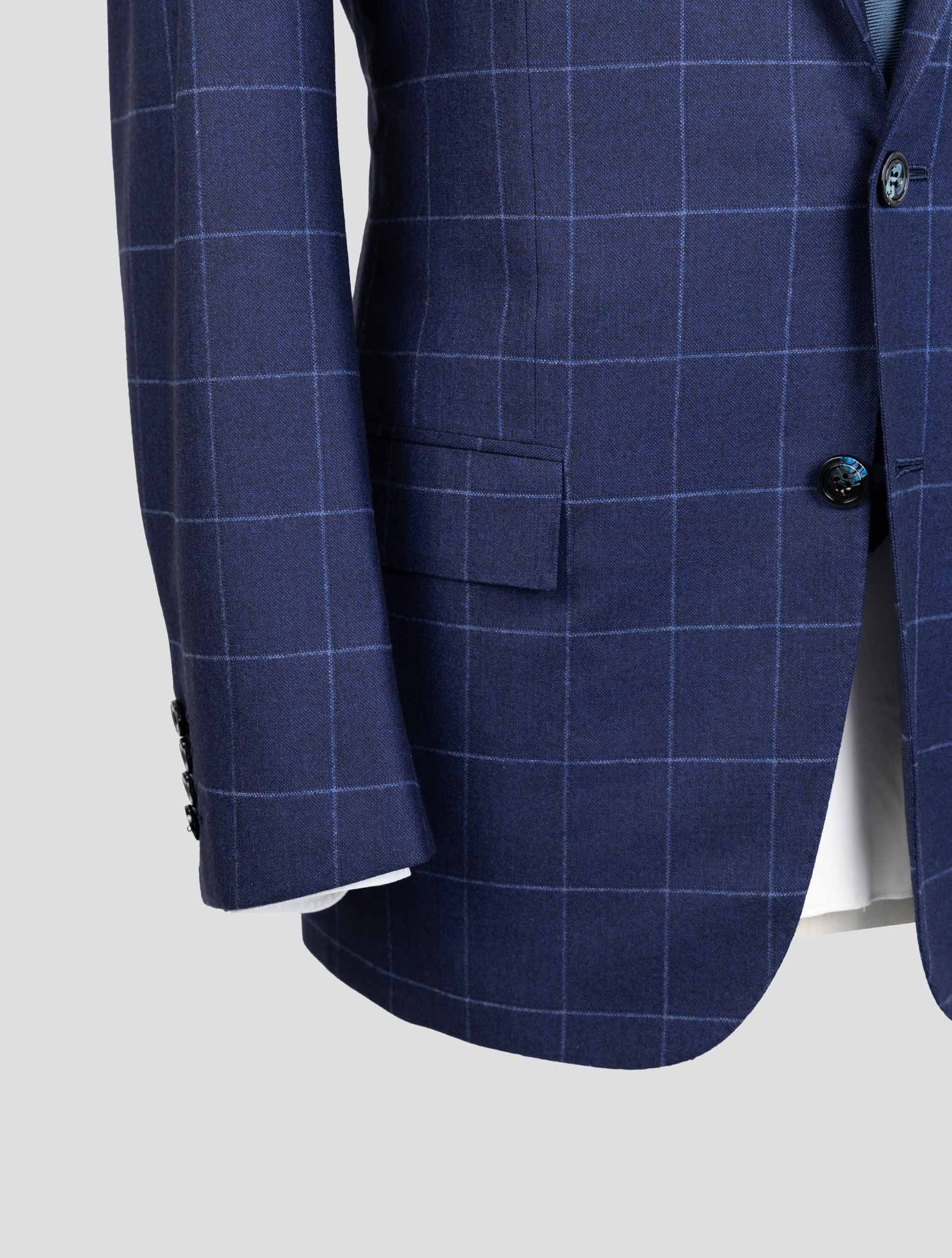 Kiton Blue Virgin Wool Cashmere Suit