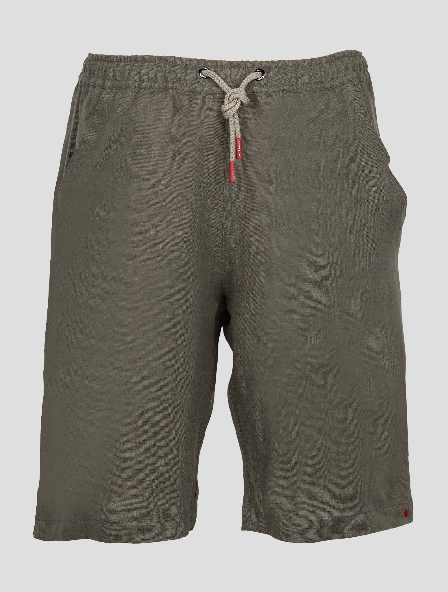 Короткие льняные шорты Kiton Taupe