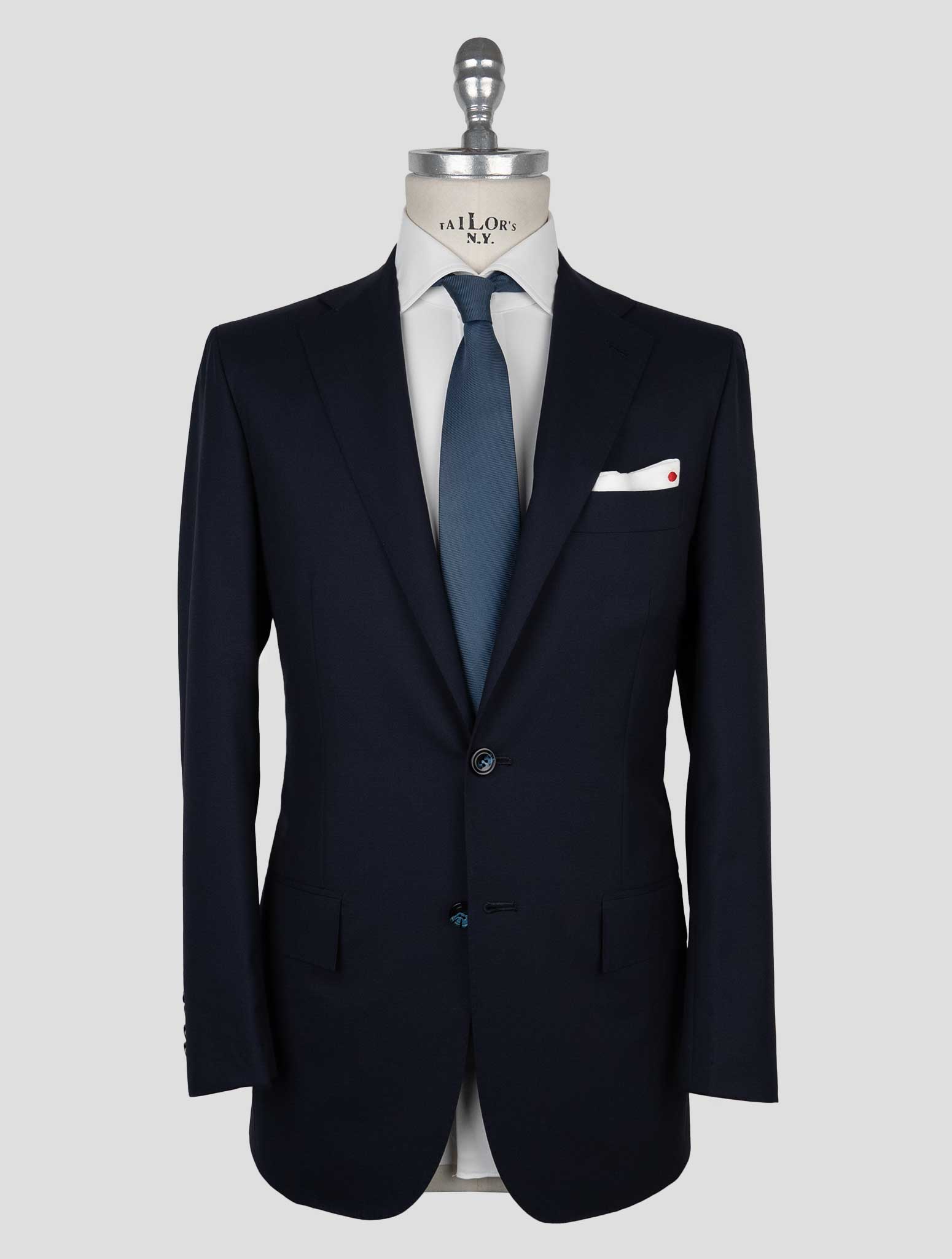 Kiton Dark Blue Wool Suit