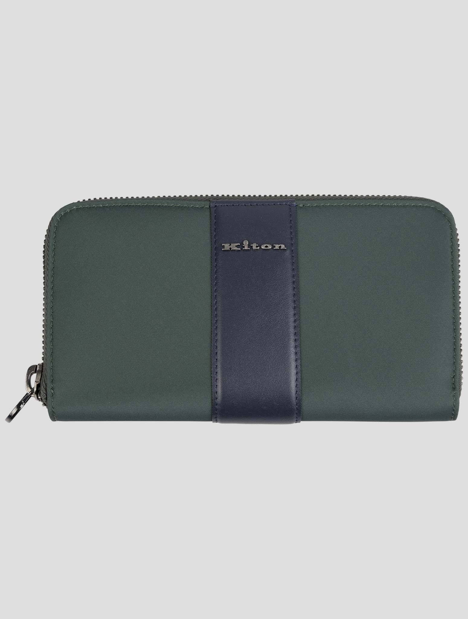 Зеленый кожаный кошелек Kiton Pa PC