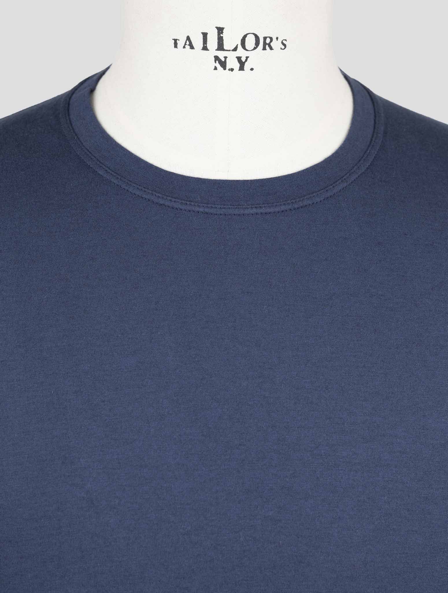 Футболка Kiton из хлопка и кашемира, синяя - итальянская роскошь ручной работы
