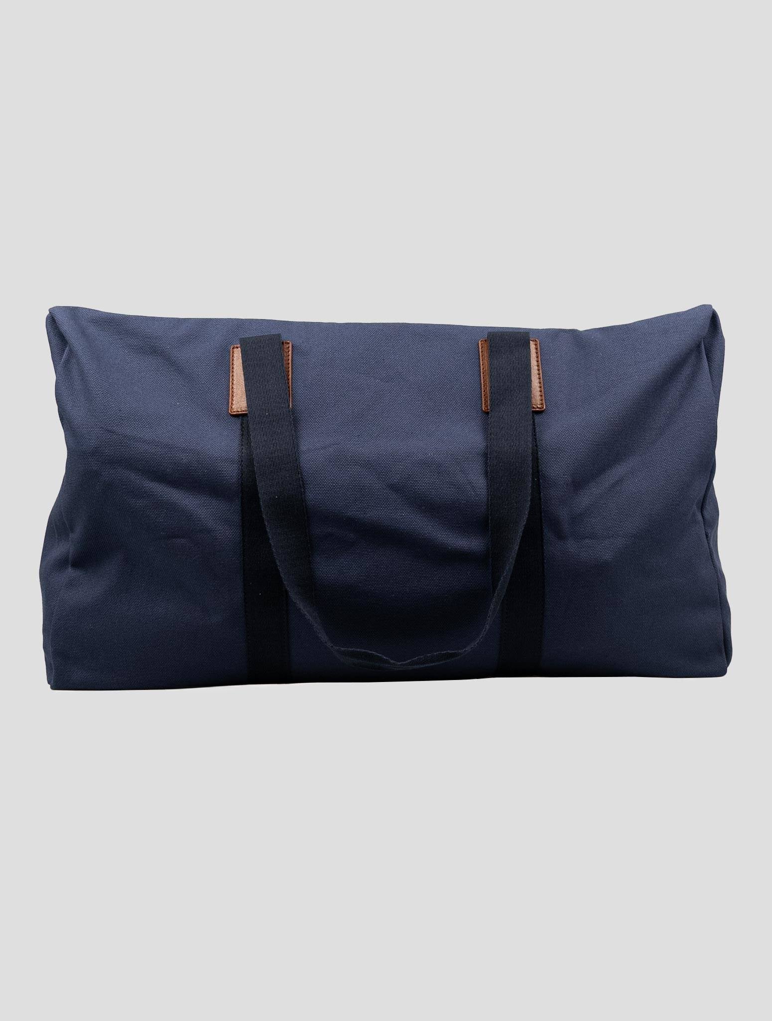 Синяя хлопковая дорожная сумка Kiton