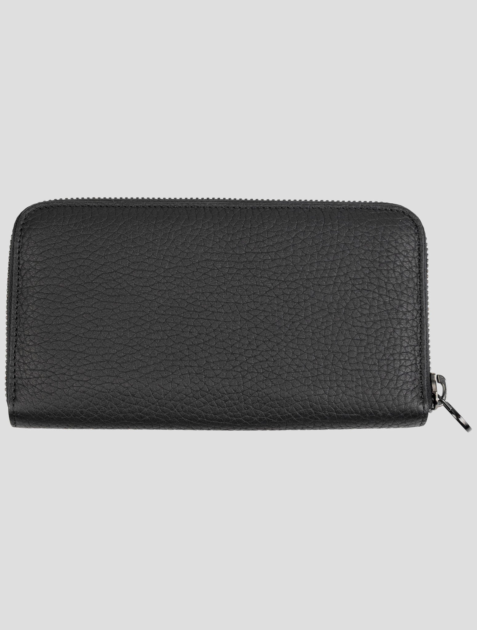 Черный кожаный кошелек Kiton из оленьей кожи — итальянский мужской кошелек ручной работы