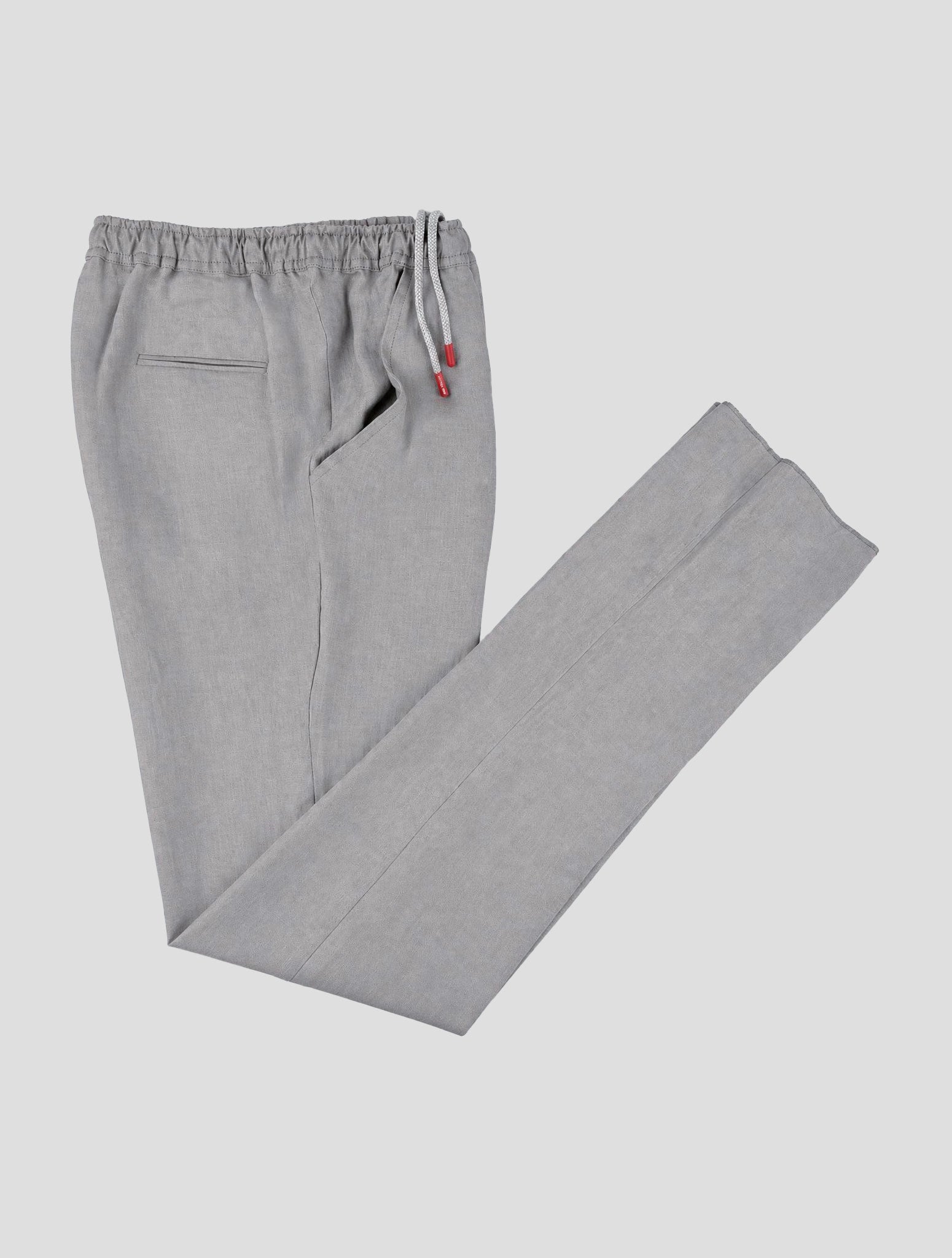 Kiton Серые льняные брюки