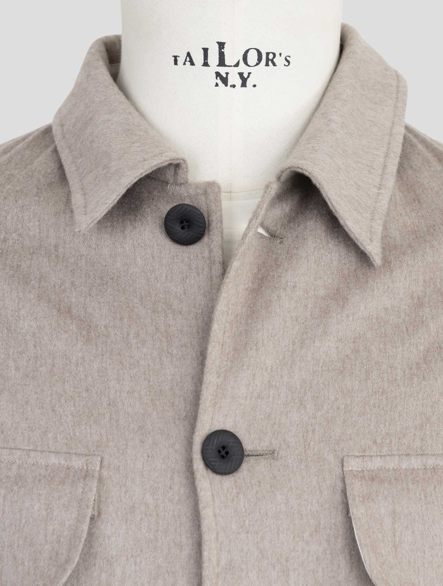 Kiton KNT Бежевая кашемировая рубашка - Итальянский элитный трикотаж