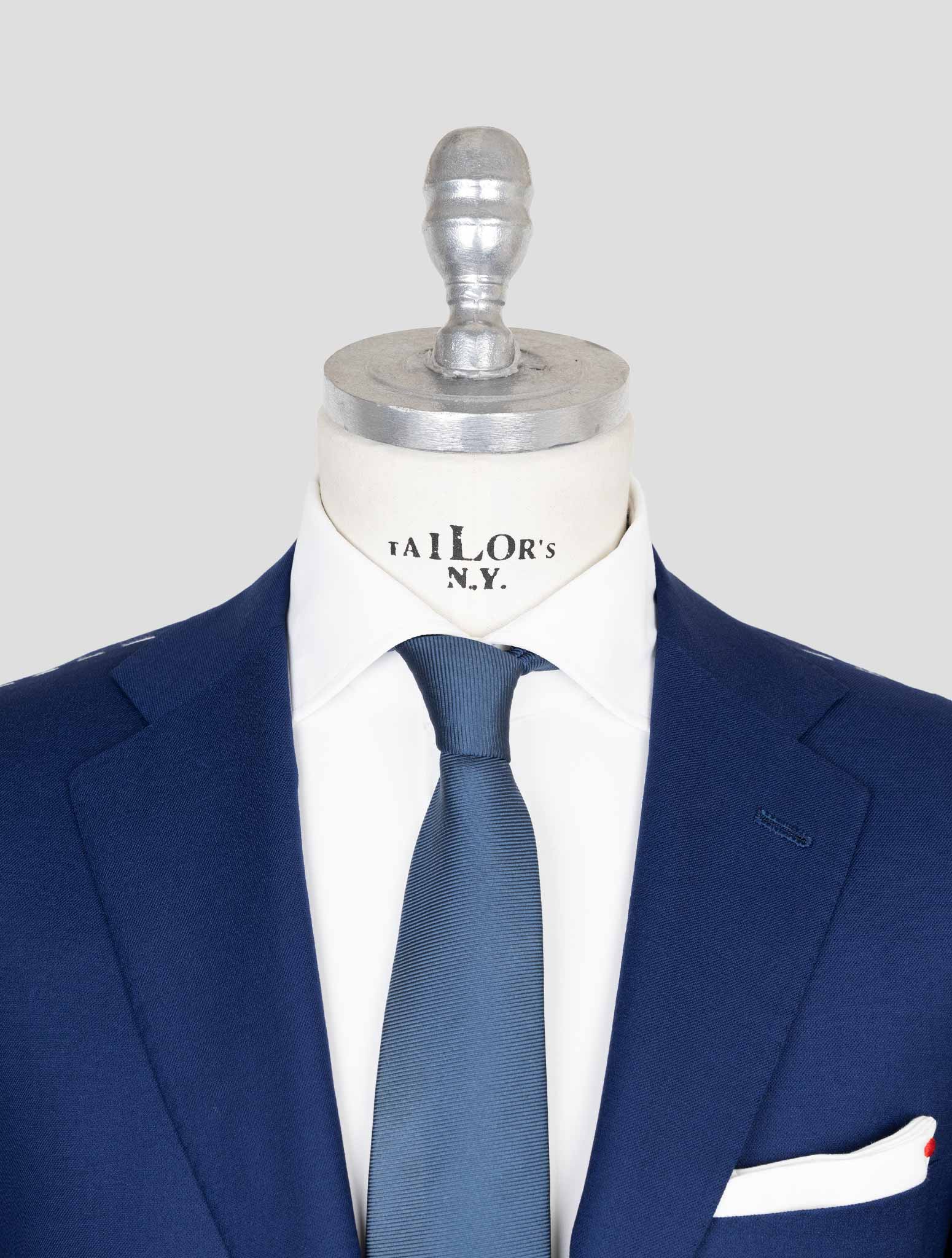Kiton Blue Virgin Wool Ea  Suit