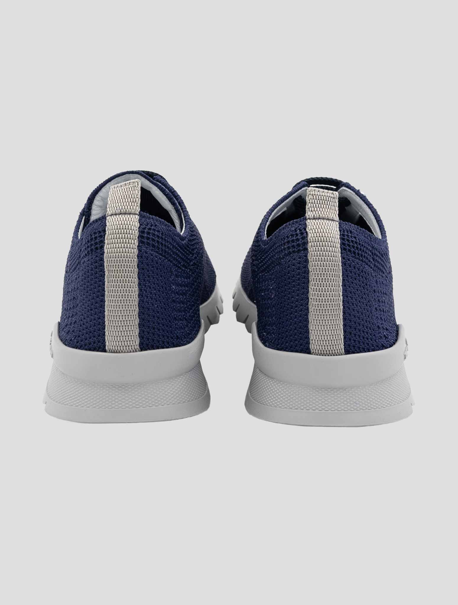 Синие хлопковые кроссовки Kiton Ea