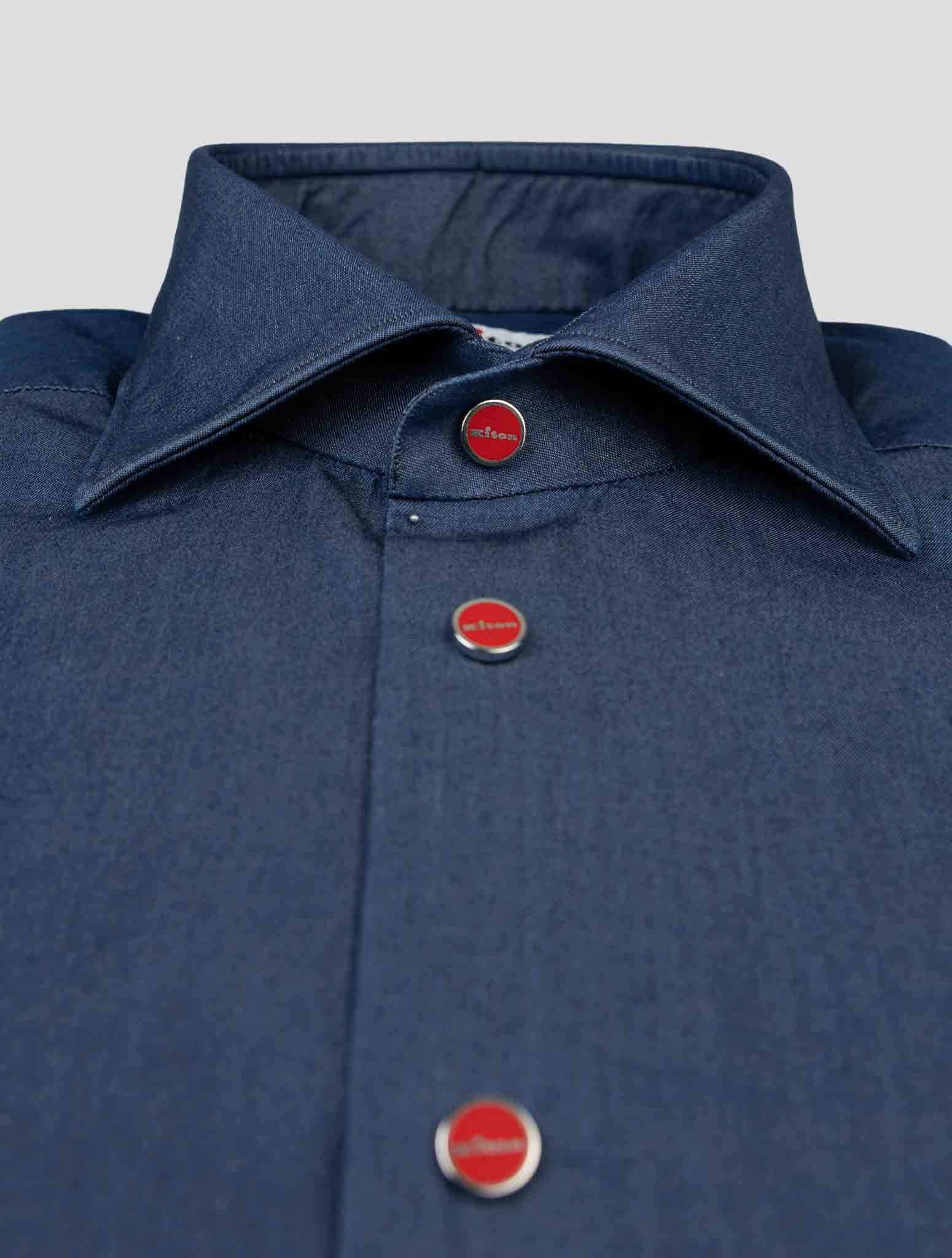 Джинсовая хлопковая рубашка Kiton