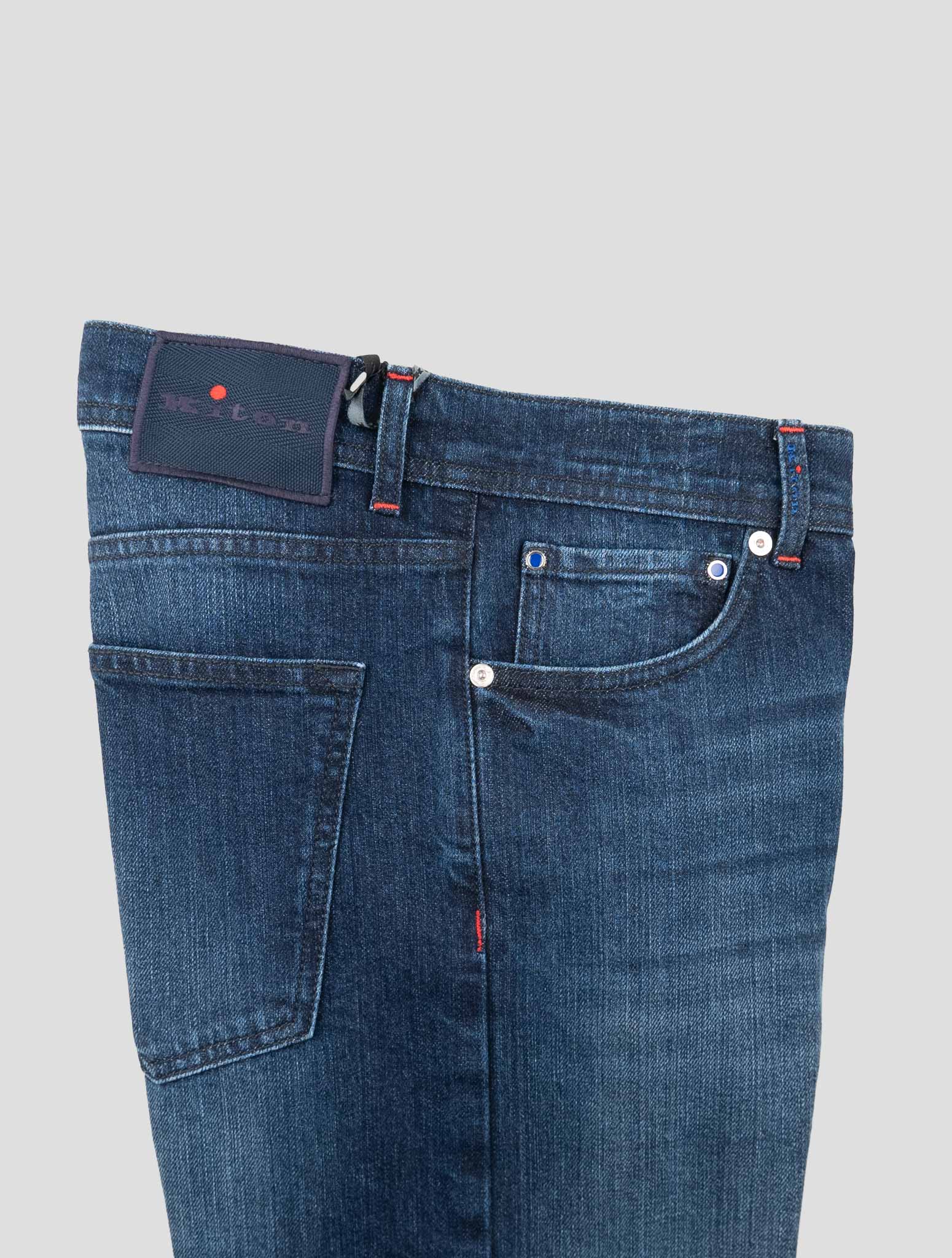 Синие хлопковые джинсы Kiton Ea