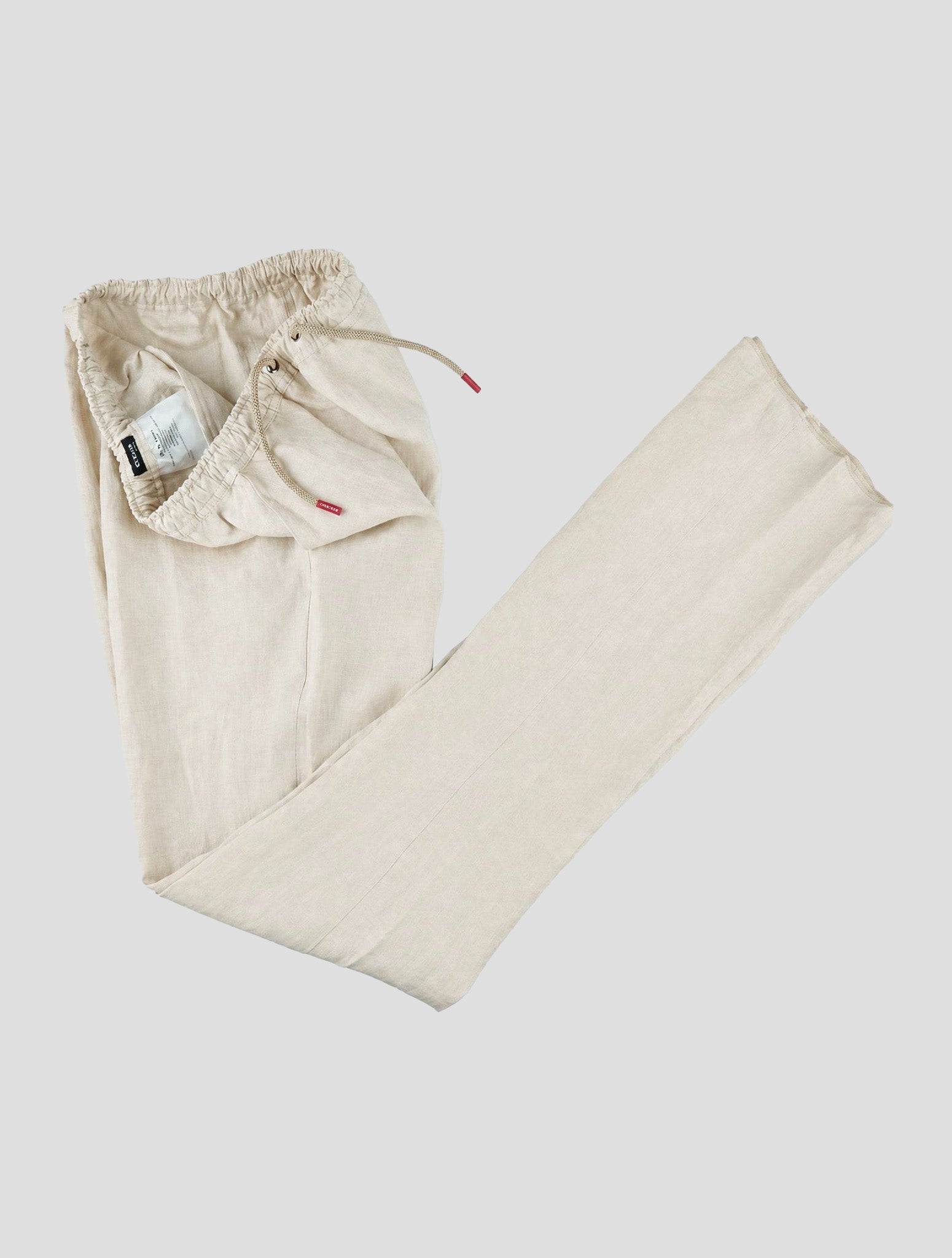 Kiton Бежевые льняные брюки